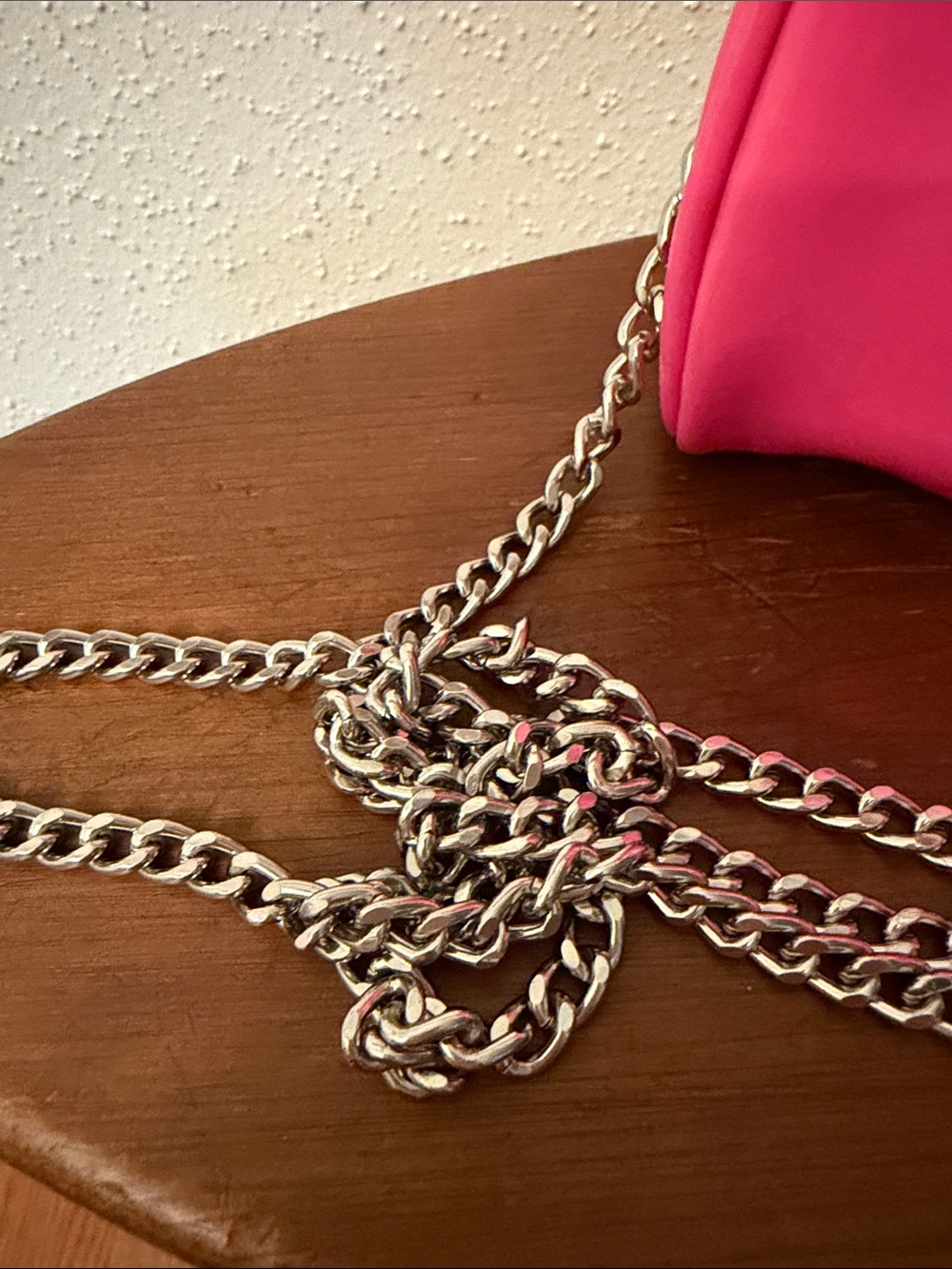 Barbie Hot Pink Patent Mini Handbag with Chain - Picture 3 of 7